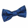 Royal Blue Paisley Pre-Tied Bow Tie for Boys
