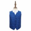 Royal Blue Paisley Wedding Waistcoat for Boys