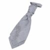 Silver Paisley Pre-Tied Wedding Cravat for Boys