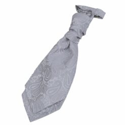 Silver Paisley Pre-Tied Wedding Cravat for Boys Silver Paisley Pre-Tied Wedding Cravat for Boys