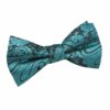 Teal Paisley Pre-Tied Bow Tie for Boys