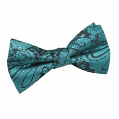 Teal Paisley Pre-Tied Bow Tie for Boys Teal Paisley Pre-Tied Bow Tie for Boys