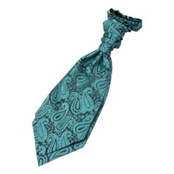 Teal Paisley Pre-Tied Wedding Cravat for Boys Teal Paisley Pre-Tied Wedding Cravat for Boys