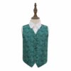 Teal Paisley Wedding Waistcoat for Boys