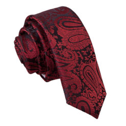 Burgundy Paisley Skinny Tie Burgundy Paisley Skinny Tie