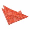 Burnt Orange Paisley Bow Tie and Pocket Square Set