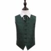 Emerald Green Paisley Wedding Waistcoat and Cravat Set for Boys