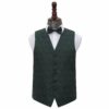 Emerald Green Paisley Wedding Waistcoat and Bow Tie Set