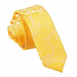 Gold Paisley Skinny Tie Gold Paisley Skinny Tie