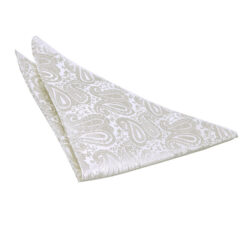 Ivory Paisley Pocket Square Ivory Paisley Pocket Square