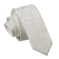 Ivory Paisley Skinny Tie Ivory Paisley Skinny Tie