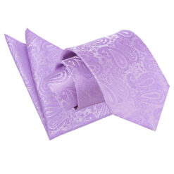 Lilac Paisley Tie and Pocket Square Set Lilac Paisley Tie and Pocket Square Set