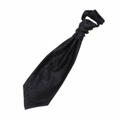 Black Paisley Pre-Tied Wedding Cravat