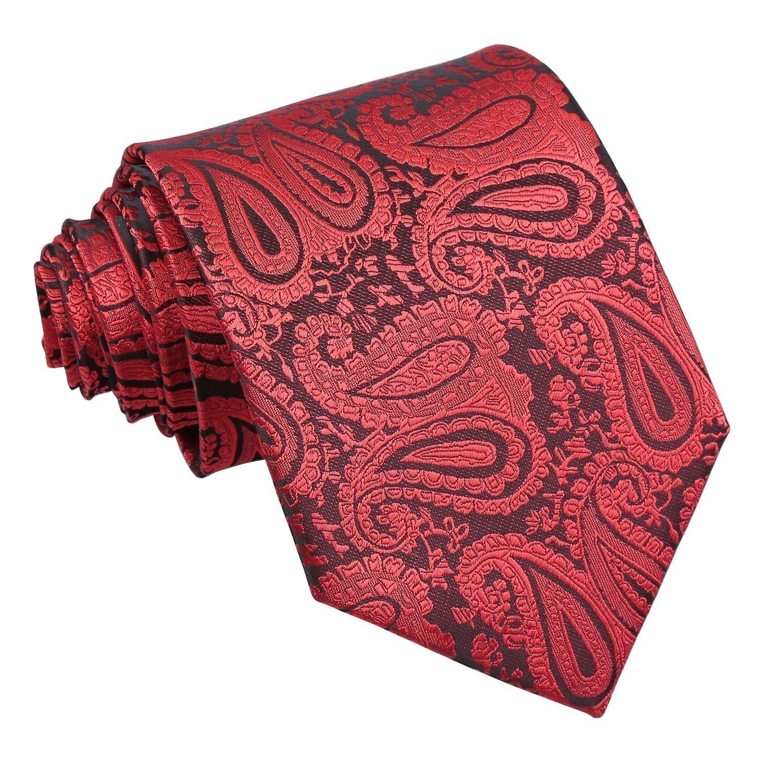 DQT Black & Red Paisley Classic Tie