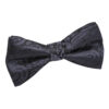 Charcoal Grey Paisley Pre-Tied Bow Tie