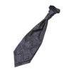 Charcoal Grey Paisley Pre-Tied Wedding Cravat