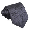 Charcoal Grey Paisley Tie