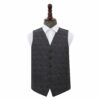 Charcoal Grey Paisley Wedding Waistcoat