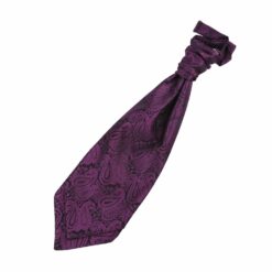 Purple Paisley Pre-Tied Wedding Cravat Purple Paisley Pre-Tied Wedding Cravat