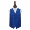 Royal Blue Paisley Wedding Waistcoat