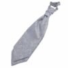Silver Paisley Pre-Tied Wedding Cravat