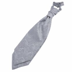 Silver Paisley Pre-Tied Wedding Cravat Silver Paisley Pre-Tied Wedding Cravat