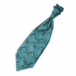 Teal Paisley Pre-Tied Wedding Cravat Teal Paisley Pre-Tied Wedding Cravat