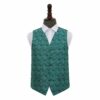 Teal Paisley Wedding Waistcoat