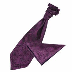 Purple Paisley Wedding Cravat and Pocket Square Set Purple Paisley Wedding Cravat and Pocket Square Set