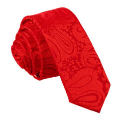 Red Paisley Skinny Tie Red Paisley Skinny Tie