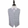 Silver Paisley Wedding Waistcoat for Boys