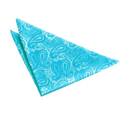 Turquoise Paisley Pocket Square Turquoise Paisley Pocket Square
