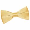 Pale Yellow Plain Satin Pre-Tied Bow Tie