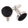Black Floral Cufflinks
