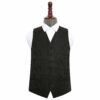 Black Floral Wedding Waistcoat