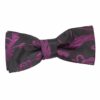 Black and Purple Floral Pre-Tied Bow Tie for Boys