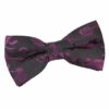 Black and Purple Floral Pre-Tied Bow Tie