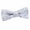 Silver Floral Pre-Tied Bow Tie for Boys