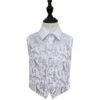 Silver Floral Wedding Waistcoat for Boys