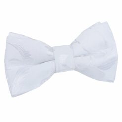 White Floral Pre-Tied Bow Tie for Boys White Floral Pre-Tied Bow Tie for Boys
