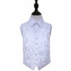 White Floral Wedding Waistcoat for Boys
