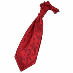 Burgundy Floral Pre-Tied Wedding Cravat
