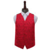 Burgundy Floral Wedding Waistcoat