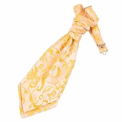 Gold Floral Pre-Tied Wedding Cravat for Boys Gold Floral Pre-Tied Wedding Cravat for Boys