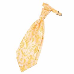Gold Floral Pre-Tied Wedding Cravat Gold Floral Pre-Tied Wedding Cravat