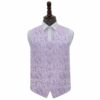 Lilac Floral Wedding Waistcoat