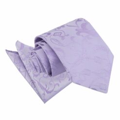 Lilac Floral Tie and Pocket Square Set