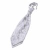 Silver Floral Pre-Tied Wedding Cravat