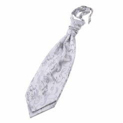 Silver Floral Pre-Tied Wedding Cravat Silver Floral Pre-Tied Wedding Cravat