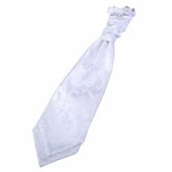 White Floral Pre-Tied Wedding Cravat White Floral Pre-Tied Wedding Cravat